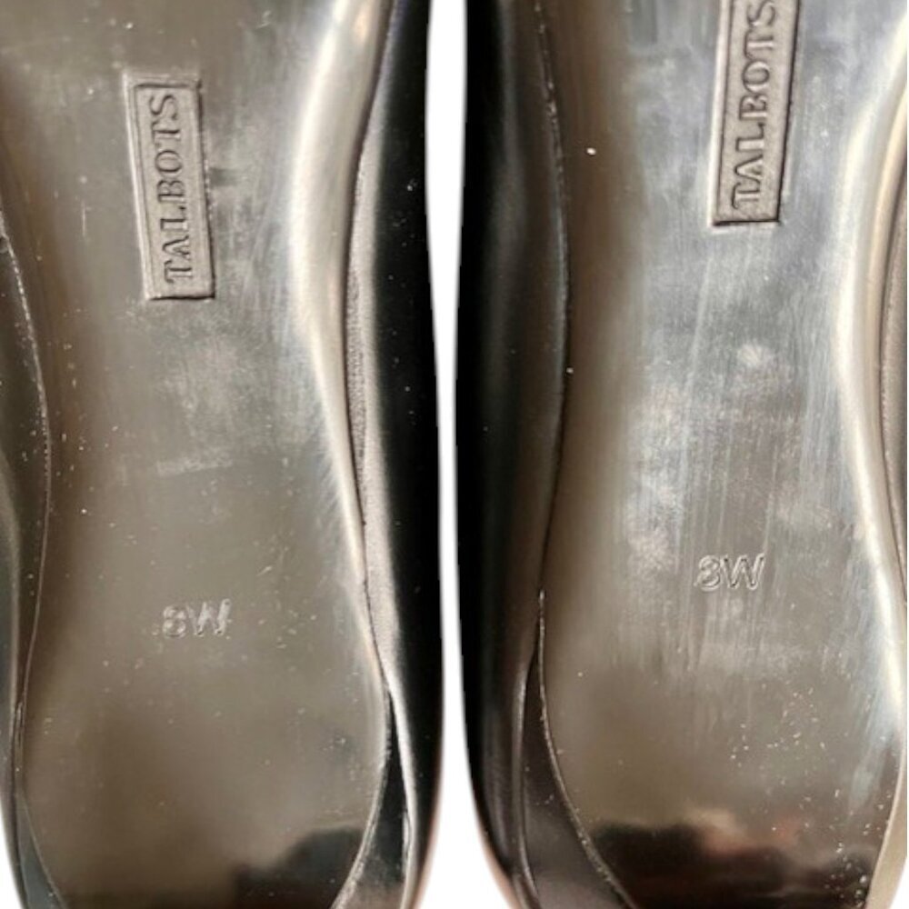 Talbots Classic Leather Pumps Made in Brazil 2.5” Heel - Black - 8 WIDE - Picture 12 of 12